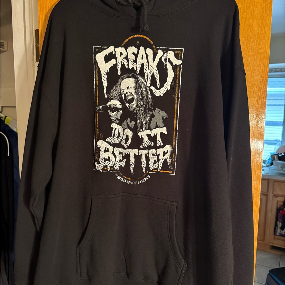 KoRn Jonathan Davis NEW Freaks Do It Better Hoodie Sweatshirt #BeDifferent 2XL